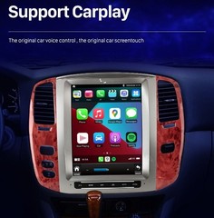 Used Android 14 Car Radio GPS Navi Carplay Display For Toyota Land Cruiser LC100