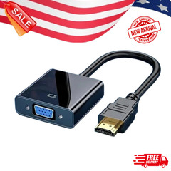 1080P HDMI Male to VGA Female Video Cable Cord Converter Adapter For PC Monitor