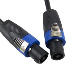 2-Pack 15 Ft Speakon to Speakon Cable 12 Gauge AWG Wire Audio PA Speaker Cables