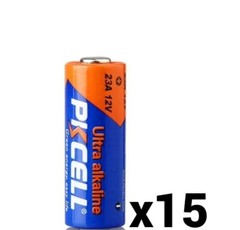 15 PKCELL A23 12V ALKALINE BATTERIES 23A 21/23 MN21 L1028 LRVO8 BRAND NEW
