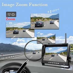 1080P Wireless RV Backup Camera Side View 7″ DVR Split Monitor for Truck Trailer