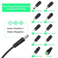 12V/2A AC-DC Adapter(Input 100-240V, Output 12V 2A) with DC Connector 10 pcs