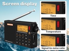 XHDATA R108 Portable Radio AM/FM/SW/LW/Airband Shortwave Receiver with Battery