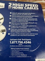 2 9 ‘ HDMI Cables High Speed UltraHD 24K Gold Plated Connectors Pack of Two