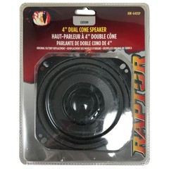 Raptor 4″ OEM Replacement Dual Cone Speaker 2-Way 45 Watts 4-8 OHMS Car Audio