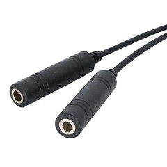 New Black Aviation Headset GA Dual Plugs to for Airbus 5 Pin XLR Headset Adapter
