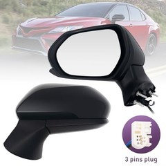 Driver Side View Mirror Compatible With L-Driver Side Textured Black-3 Pins