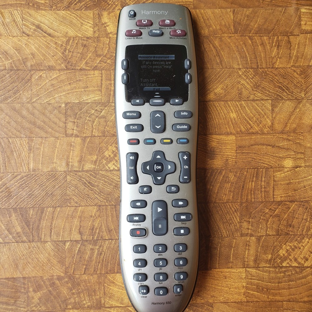 Logitech Harmony 650 Universal Advanced Remote Control Works