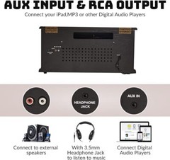 ORCC Bluetooth 3-speed 10-in-1 Record Player CD Cassette Nostalgic Turntable US