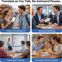 Translation Earbuds Real Time, AI Translator Earbuds, 164 Languages, Audifonos