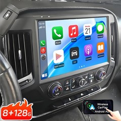 13.1” Carplay Car Stereo Radio For 2014-2018 Chevy Silverado GMC Sierra 8+128GB