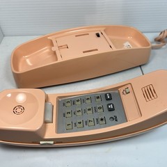 Vintage AT&T Trimline Phone 210 Touch Tone Push Button Corded Peach