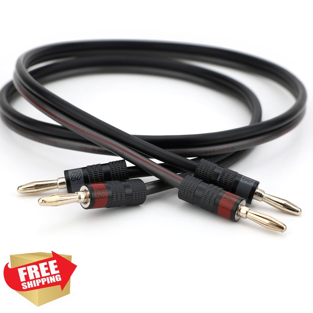 Sewell 15 Ft 12 AWG Speaker Wire Banana Plugs