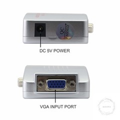VGA to RCA Adapter,Composite VGA to Video,S-Video Converter,for HDTV, Monitors,