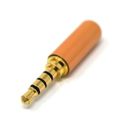 3.5mm Male Metal Audio Jack Plug Gold-Plated DIY Headphone Connector | 3-4 Pole