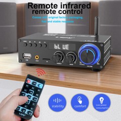 300W Bluetooth Amplifier LED Powerful Hifi Stereo Amplifier, 2.0 Channels LP-T2