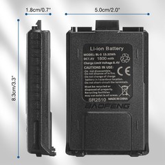 Baofeng BL-5 1800mAh Battery | USB-C Charging Port | For UV-5R Series
