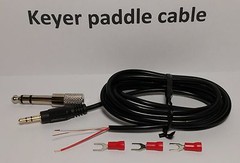 CW Keyer paddle Cable 6 feet 1/4″ (6.35mm) 1/8″ (3.5mm), STRAIGHT KEY Morse code