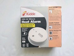 Kidde HD135F Interconnected 120V AC Wire-in Heat Detector Alarm Home Safety