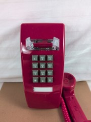 Cetis 25403 Scitec 2554E Wall Telephone – Red Emergency Hotel HAS MILD SCUFFS
