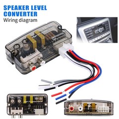 Plastic&Metal Car Stereo Audio RCA Speaker Level Converter Adapter Regulator