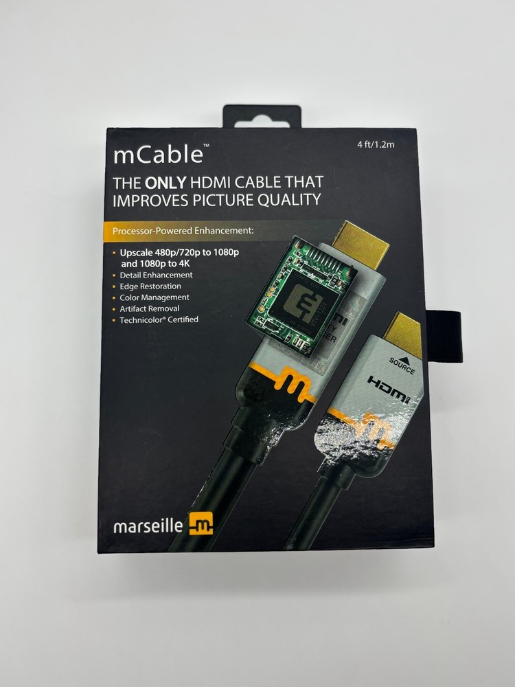 Marseille mCable Ultra – 4 ft HDMI Cable with Advanced 4K/UHD Video Processor