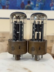 PAIR NOS NIB BENDIX RTMA 6106 / 5Y3 Triple Mica 4 Support Rods DD GETTER Tubes