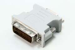 BEIGE DVI-I 24+5 Pin Male To 15 Pin VGA Female Adapter Convertor