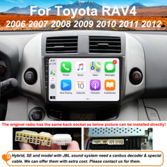 For Toyota RAV4 2006-2012 Android 13 Car GPS Carplay Wifi Radio Stereo Camera
