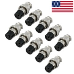 10PCS 5 Pin Female & Male Microphone Connector for CB Radio Ham Plug USA Stock`
