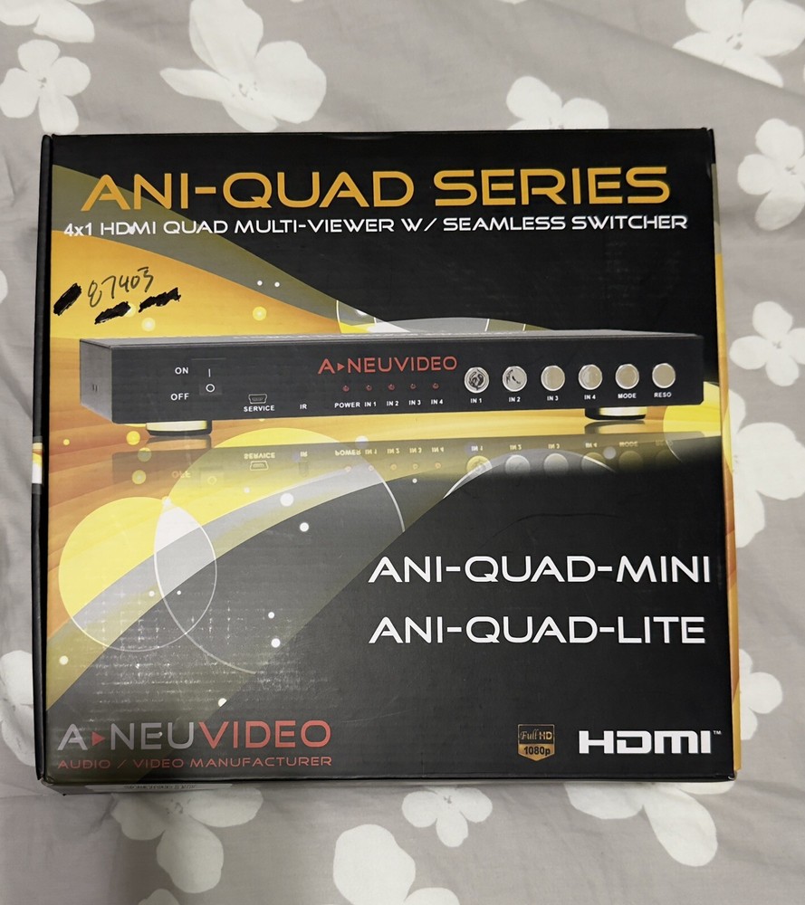 A-NeuVideo ANI-QUAD-MINI 4×1 HDMI Quad Screen Multiviewer with Seamless Switcher