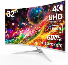 CRUA 32″ White Curved Monitor, 4K UHD (3840*2160P) 1500R VA Screen (CR320C)™