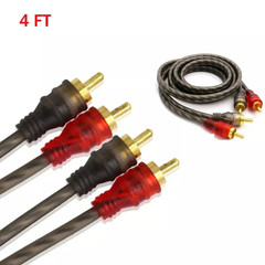 200X RCA Audio Cable Twisted Pair with Noise Reduction Interconnect Amp Wire Lot