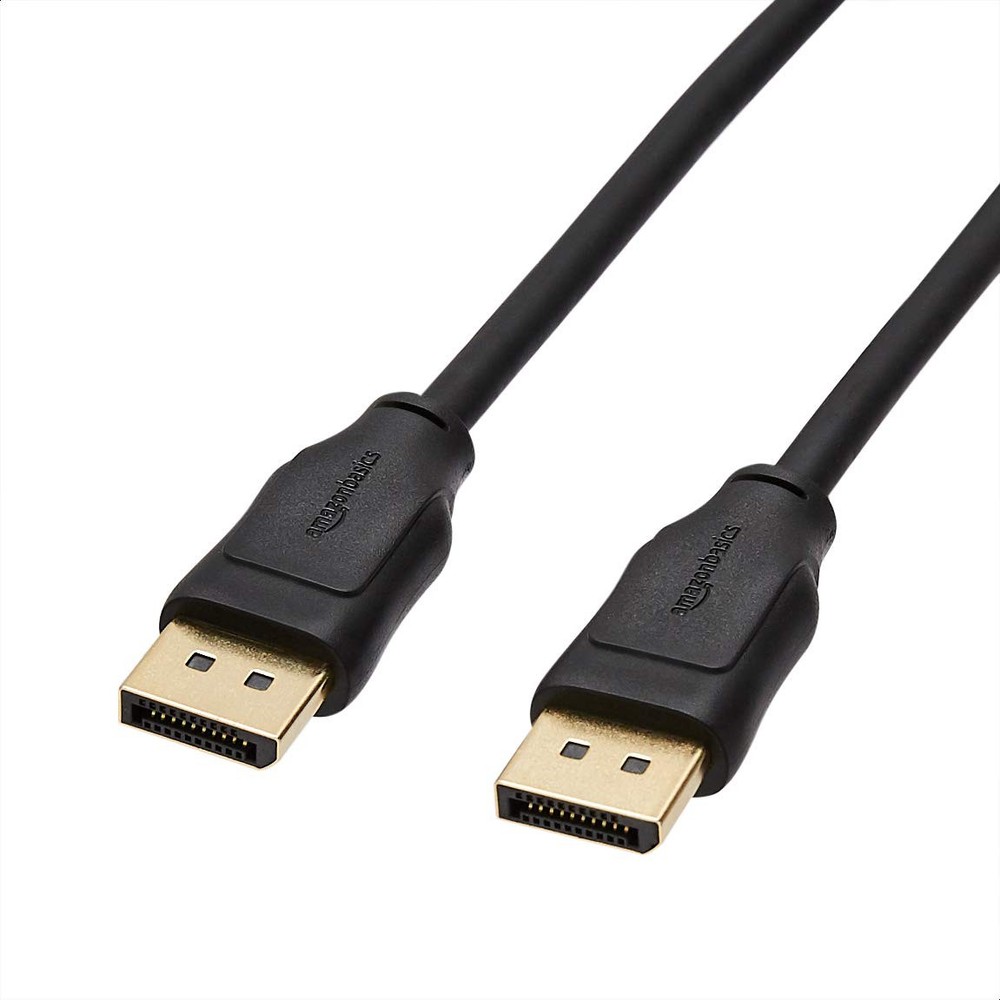 Amazon Basics DisplayPort 1.2 Cable, 21.6Gbps High-Speed, 4K@60Hz, 2K@165Hz