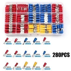 1200Pcs Assortment Insulated Electrical Wire Connectors Crimp Terminals Kit Lot
