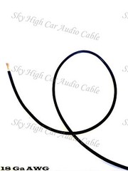 100 ft 18 Gauge AWG Primary / Remote Wire BLACK Sky High Car Audio Lead Ga Feet
