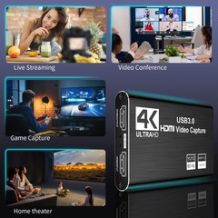 Video Capture Card, Audio Video Capture Card, USB 3.0 Capture Card 4K HDMI Lo…