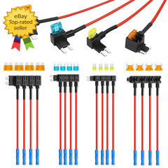 16 Pack 4 Types Fuse Tap, Upgraded 12V Car Add a Circuit Fuse Tap Kit