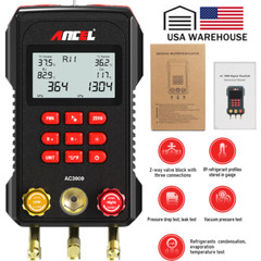 Digital AC A/C Manifold Gauge HVAC set Refrigeration Tester Air Vacuum Pump Temp
