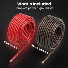 4 Gauge Wire, CCA Electrical Wire Extension Cord for Automotive Power/Ground, Ba