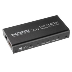 UHD 4K 60Hz HDMI 2.0 Repeater Amplifier Splitter Box Hub HDR 1080P 1×4 1In 4Out