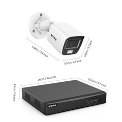 ANNKE 5MP Lite 8CH DVR 1080P Color Night Security Camera System Human Detection