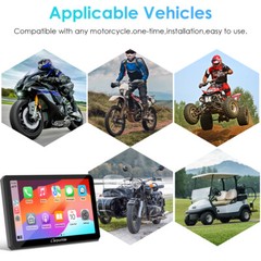 Carpuride W712D Moto Stereo Waterproof Dual Camera Wireless Carplay Android Auto