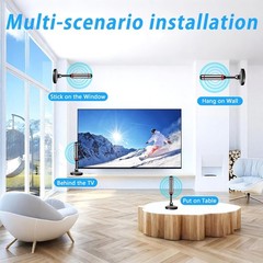 Compact 5.5 in TV Antenna – Strong Magnetic Base & Long Range Reception