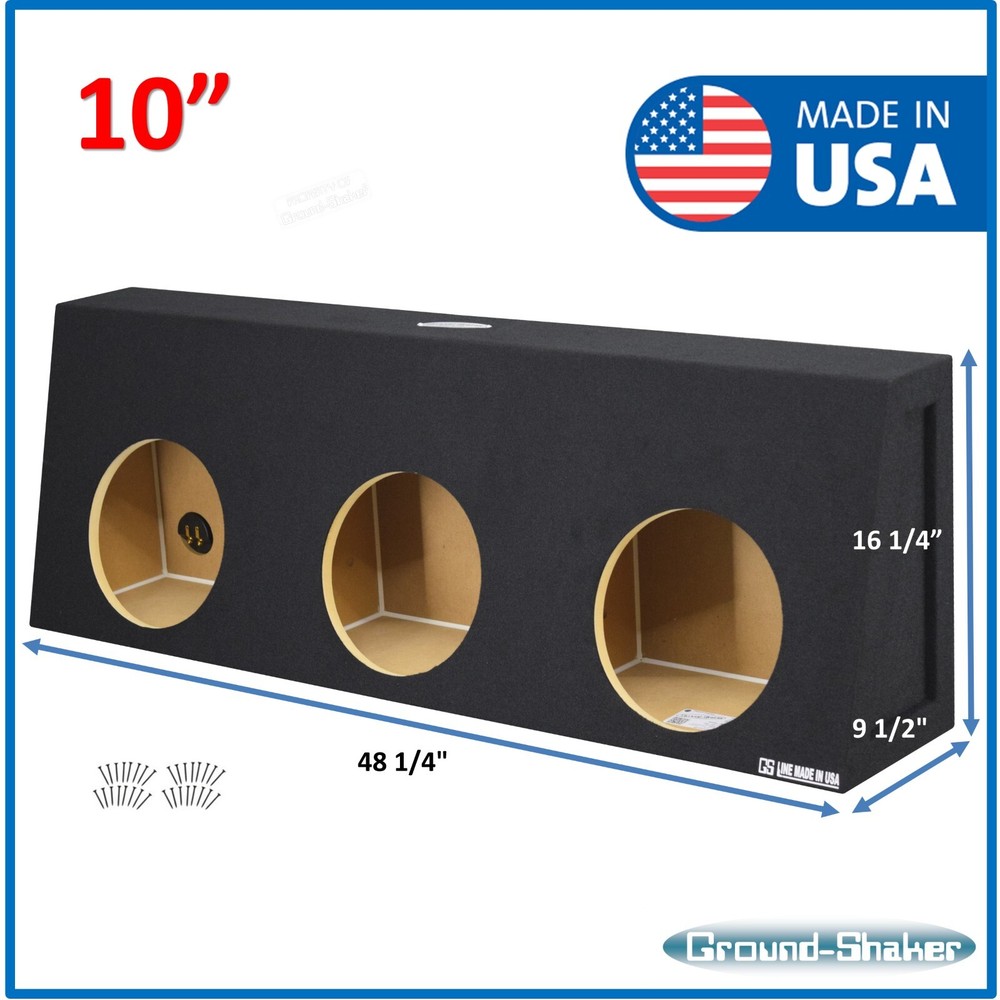 Single Cab / Regular Cab 10″ Triple Sub Box Subwoofer Enclosure Speaker Box