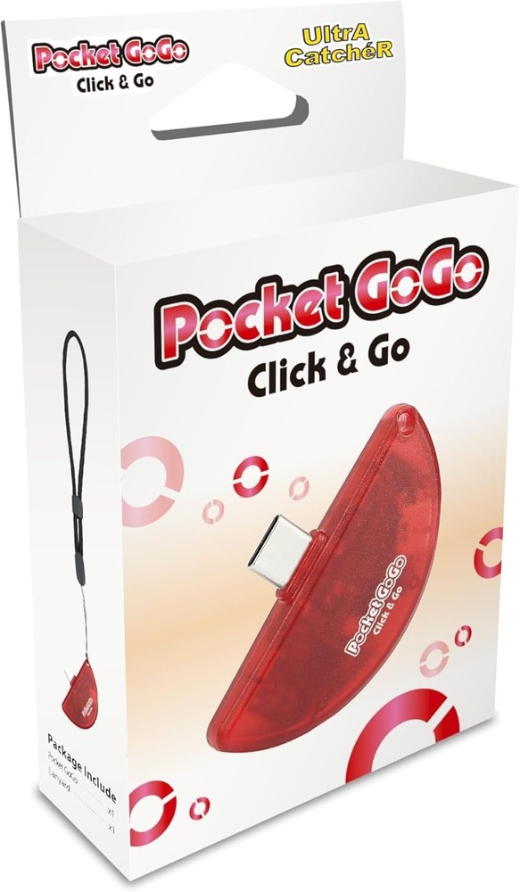UltrA CatcheR | Pocket Go Go Click & Go Monster Catcher: Red, Type C Plug, V2026