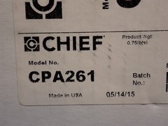 NEW Chief CPA261 1-1/2″ NPT to CPA Series Extension Column Adapter (G86)