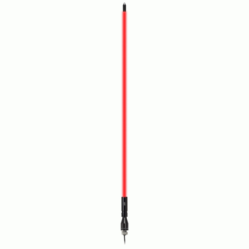 Metra MPS-FORWHIP6 Red Fiber Optic Whip Antenna Detachable base 10ft Wire – 6 Ft