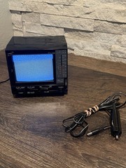 Vintage D&S RTV-002 4.5″ B/W Mini TV & AM/FM Radio Retro 1991 Prop Tested Works!