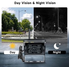 7″ 2 Camer Wireless Monitor IR Night Vision Backup Camera for Truck Caravan RV